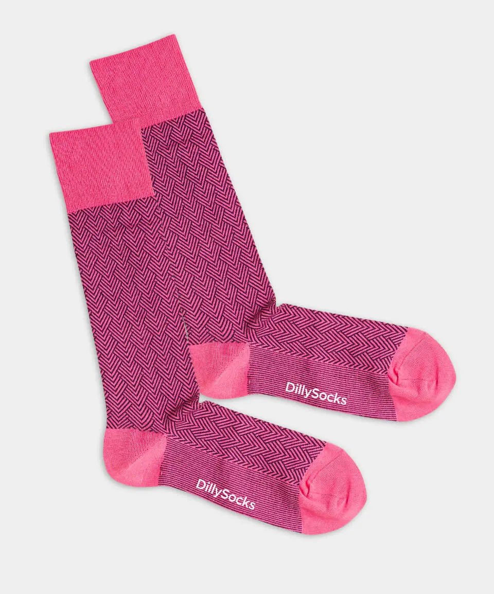 - Herrensocken in Rosa mit Geometrisch Motiv/Muster - Herrensocken in Rosa mit Geometrisch Motiv/Muster von DillySocks