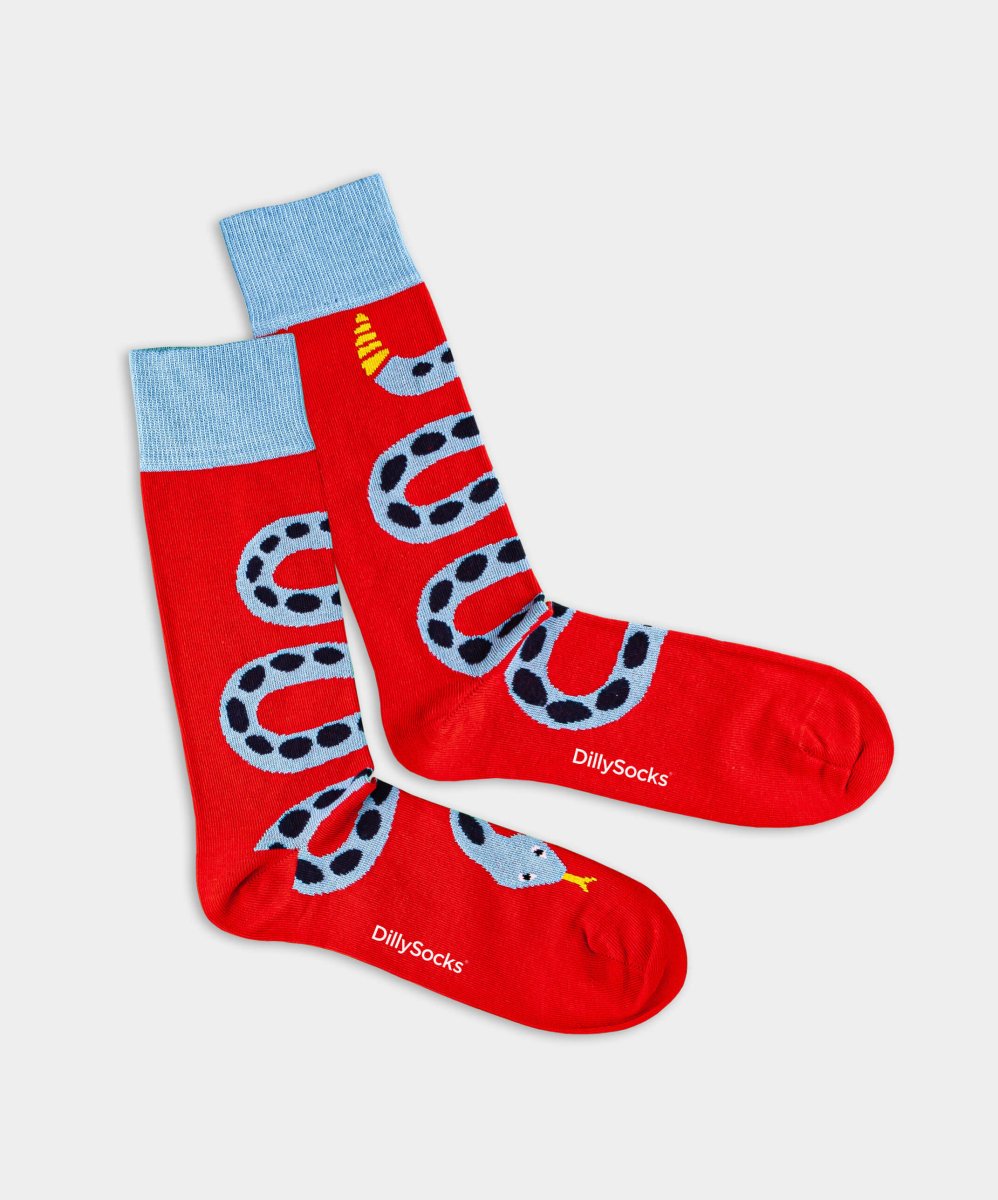 - Socken in Rot mit Tier Motiv/Muster - Socken in Rot mit Tier Motiv/Muster von DillySocks