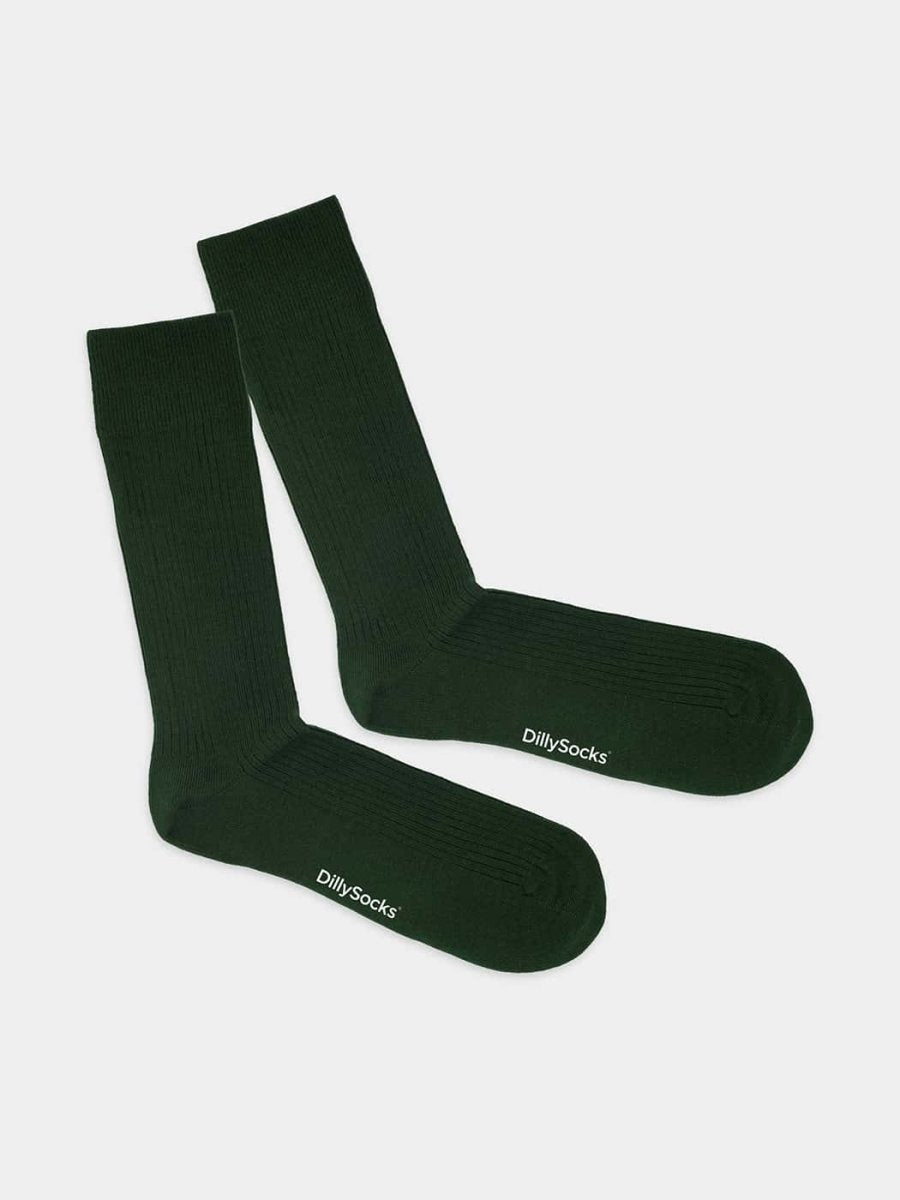 - Socken in Grün mit Uni Motiv/Muster - Socken in Grün mit Uni Motiv/Muster von DillySocks