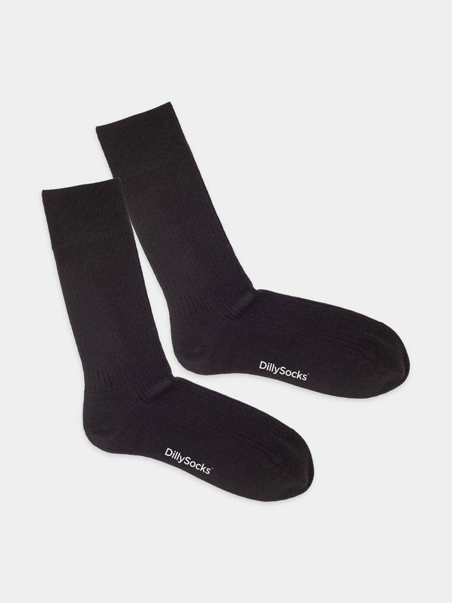 - Socken in Schwarz mit Uni Motiv/Muster - Socken in Schwarz mit Uni Motiv/Muster von DillySocks