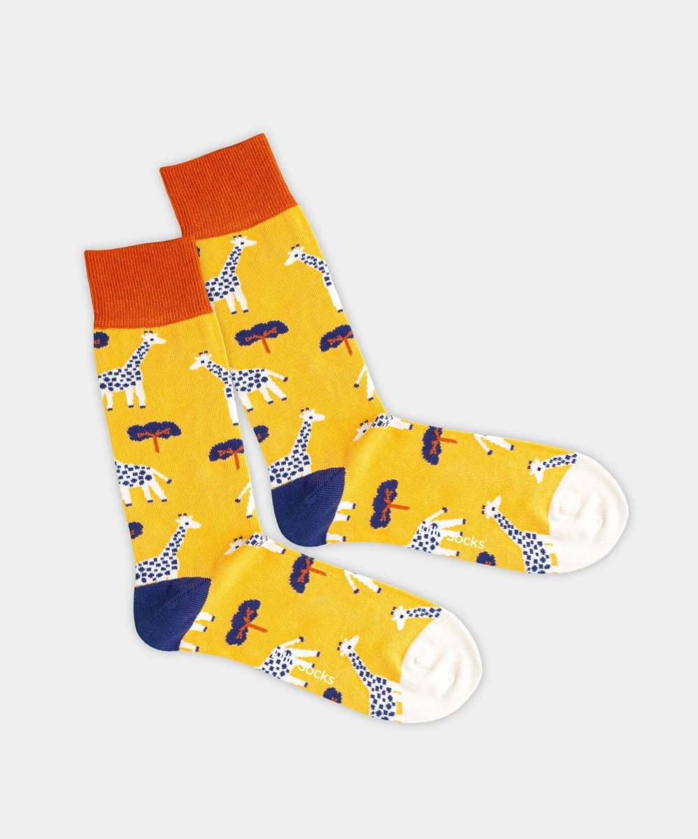 - Socken in Gelb mit Tier Motiv/Muster - Socken in Gelb mit Tier Motiv/Muster von DillySocks