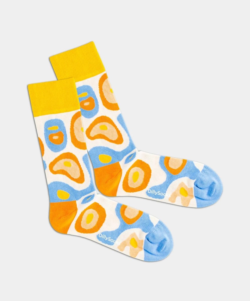 - Socken in Blau Orange mit Camouflage Motiv/Muster - Socken in Blau Orange mit Camouflage Motiv/Muster von DillySocks