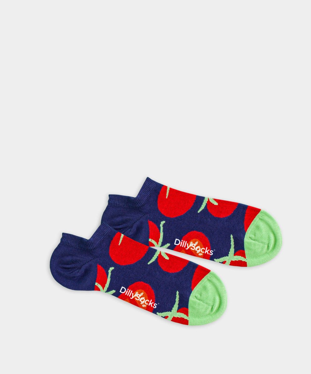 - Sneakersocken in Blau mit Essen Motiv/Muster - Sneakersocken in Blau mit Essen Motiv/Muster von DillySocks