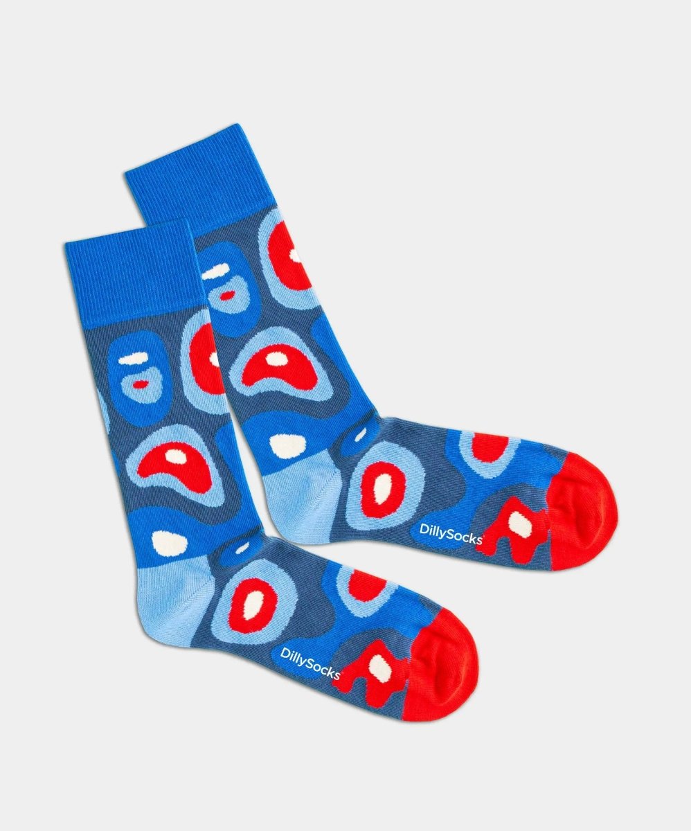 - Socken in Blau mit Camouflage Motiv/Muster - Socken in Blau mit Camouflage Motiv/Muster von DillySocks