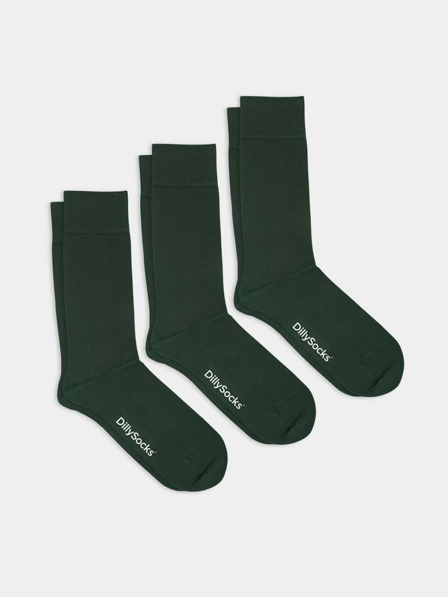 - Socken-Sets in Grün mit Uni Motiv/Muster - Socken-Sets in Grün mit Uni Motiv/Muster von DillySocks