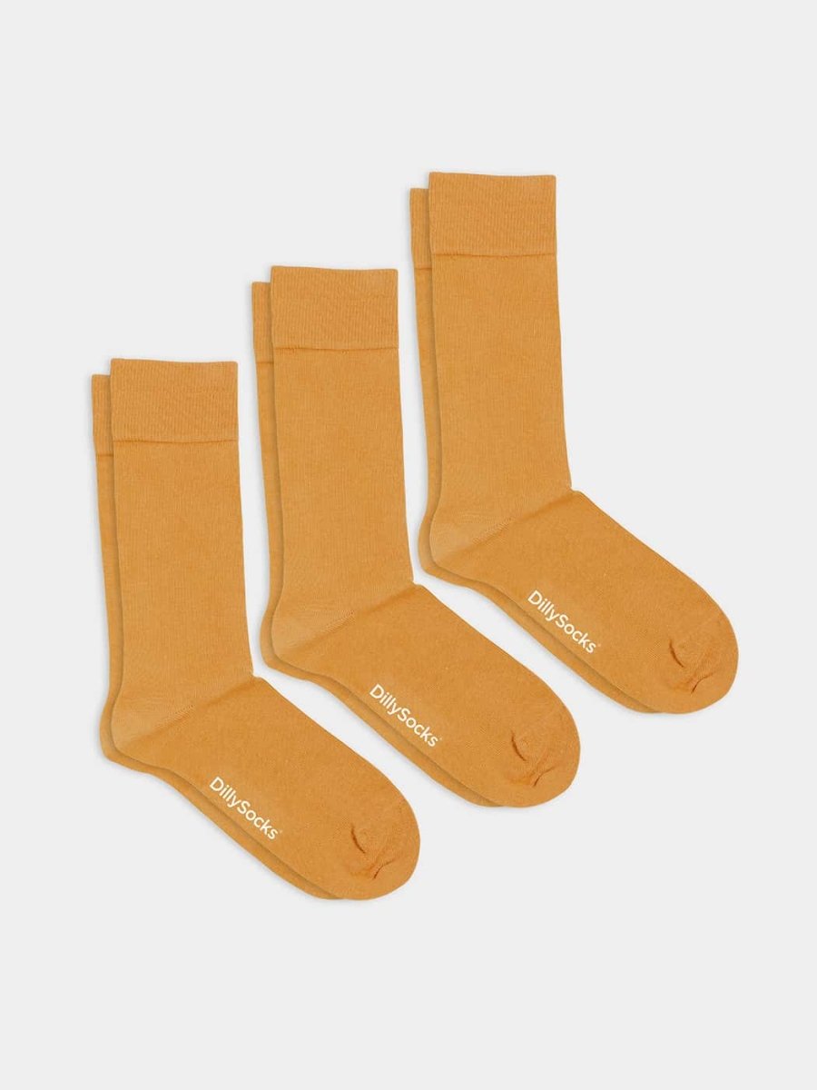 - Socken-Sets in Gelb mit Uni Motiv/Muster - Socken-Sets in Gelb mit Uni Motiv/Muster von DillySocks