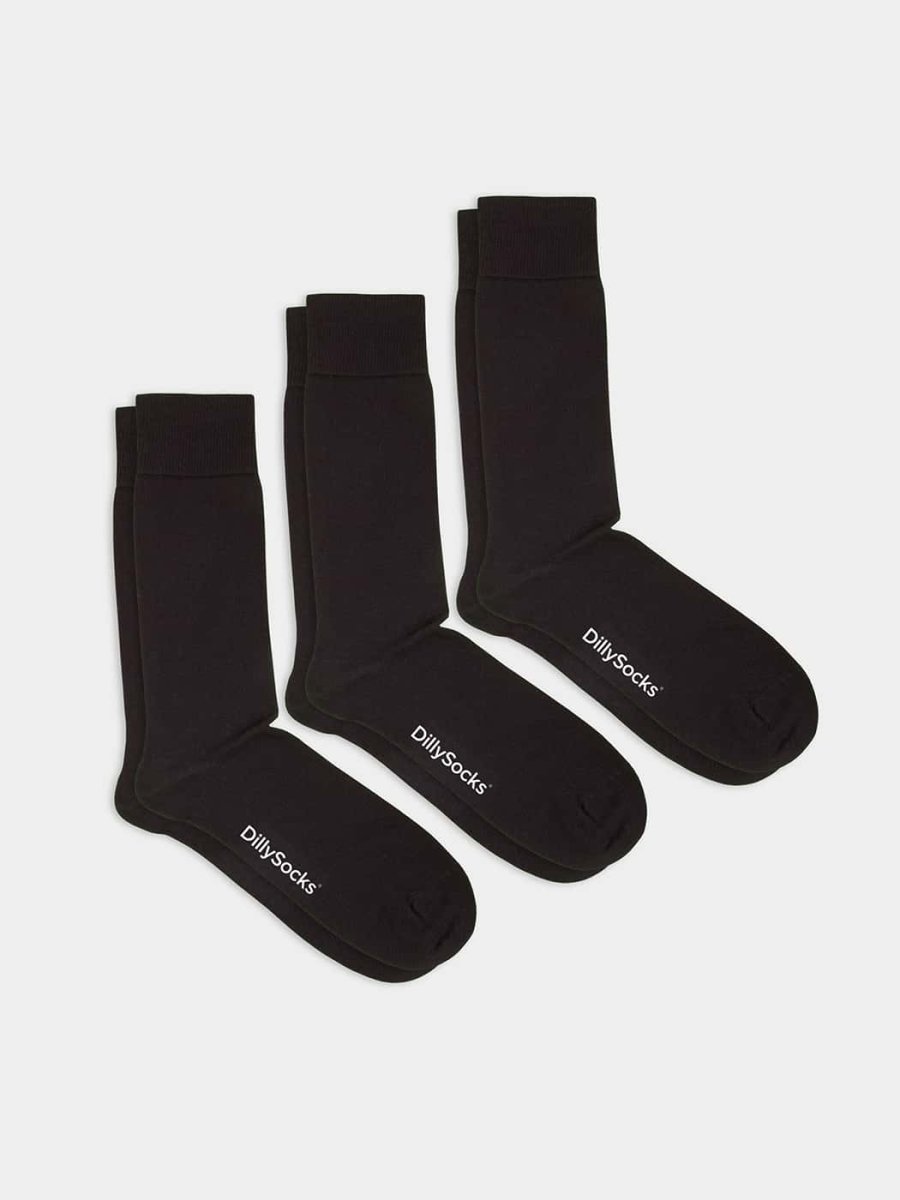 - Socken-Sets in Schwarz mit Uni Motiv/Muster - Socken-Sets in Schwarz mit Uni Motiv/Muster von DillySocks