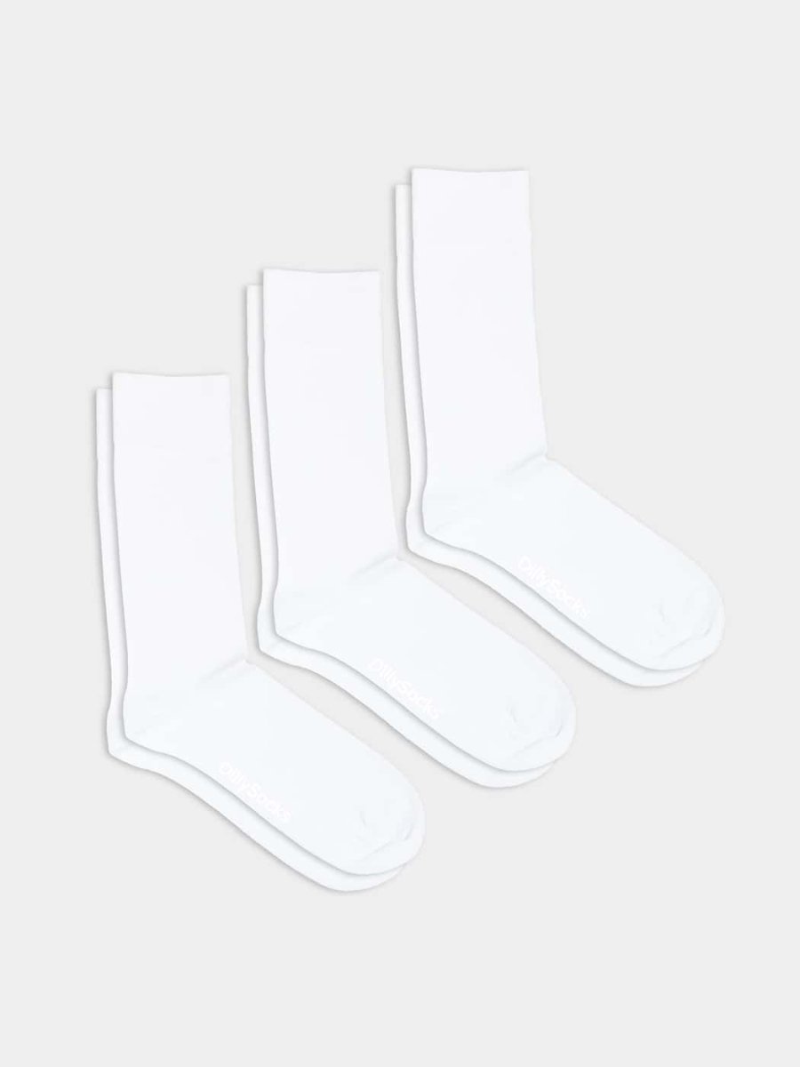 - Socken-Sets in Weiss mit Uni Motiv/Muster - Socken-Sets in Weiss mit Uni Motiv/Muster von DillySocks