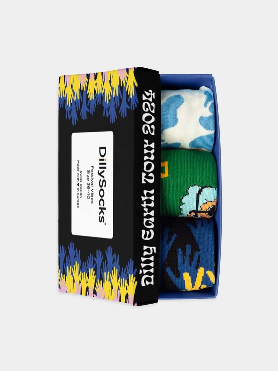 - Socken-Geschenkbox in Bunt mit Musik Motiv/Muster - Socken-Geschenkbox in Bunt mit Musik Motiv/Muster von DillySocks