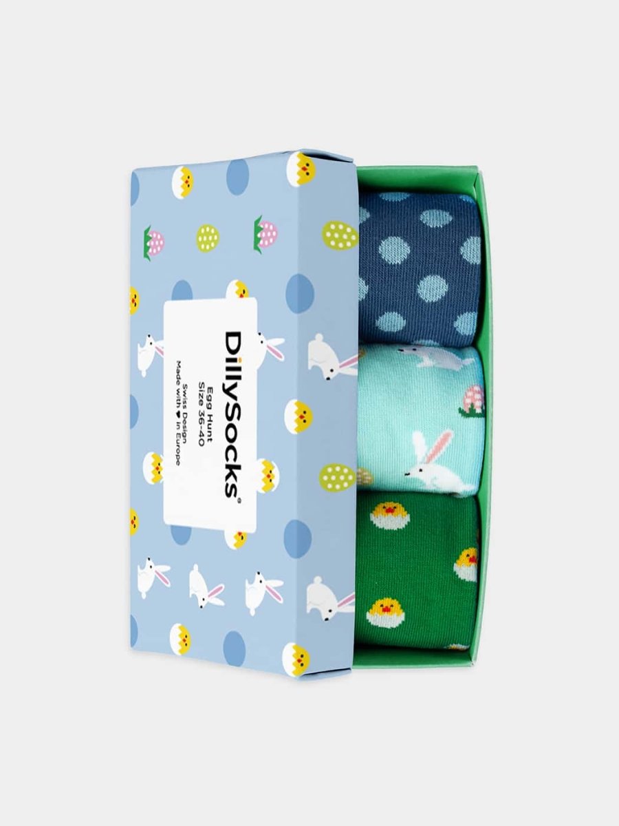 - Socken-Geschenkbox in Bunt mit Punkte Tier Motiv/Muster - Socken-Geschenkbox in Bunt mit Punkte Tier Motiv/Muster von DillySocks