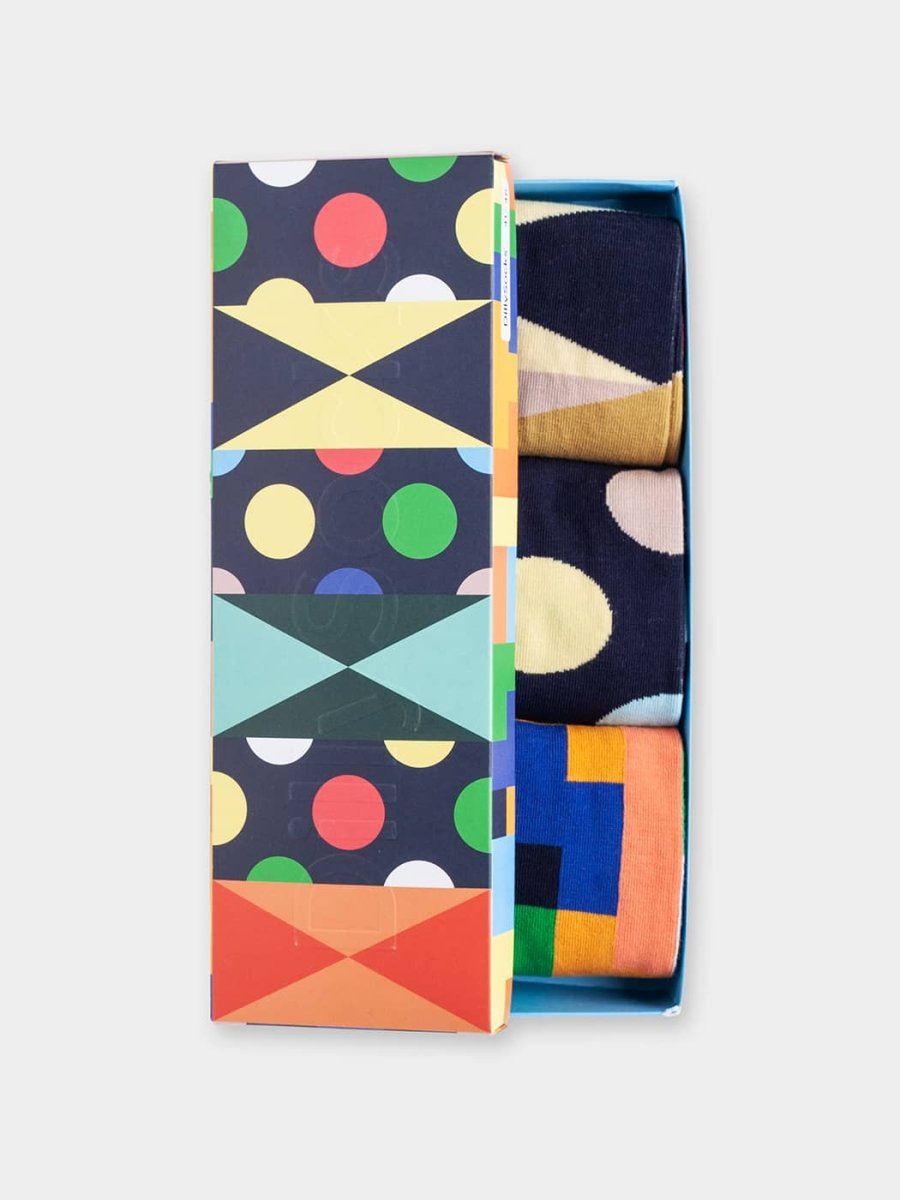 - Socken-Geschenkbox in Buntmit Geometrisch Motiv/Muster - Socken-Geschenkbox in Buntmit Geometrisch Motiv/Muster von DillySocks