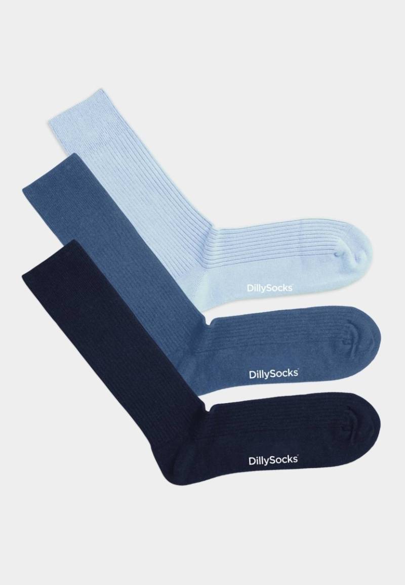 - Socken-Sets in Blau mit Uni Motiv/Muster von DillySocks