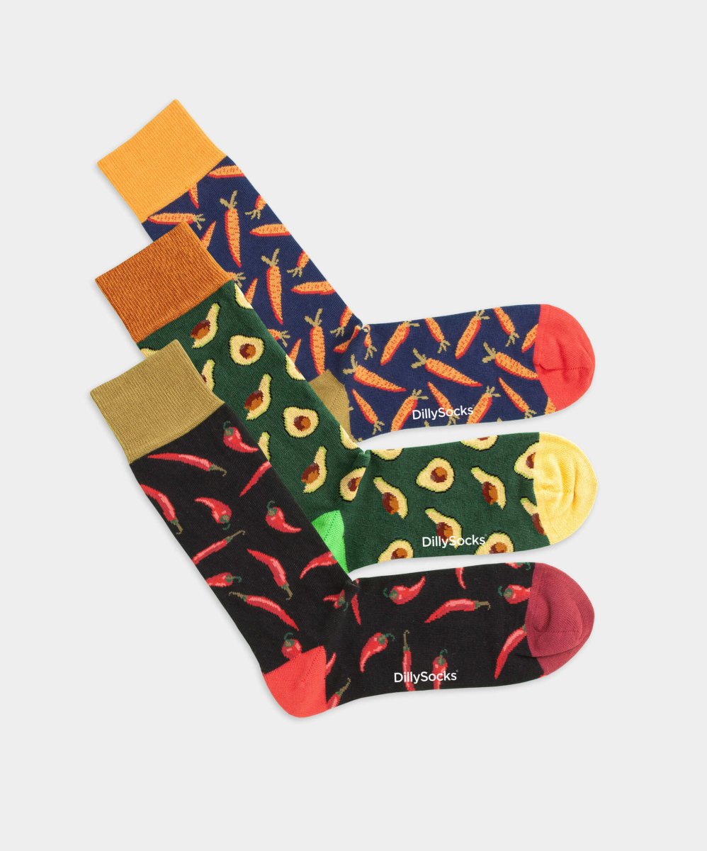 - Socken-Sets in Bunt mit Essen Motiv/Muster von DillySocks