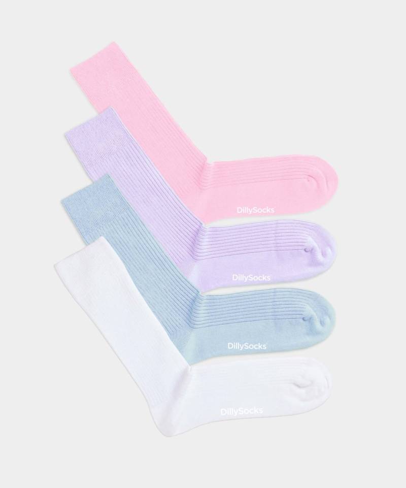 - Socken-Sets in Rosa Lavendel Hellblau Weissmit Uni Motiv/Muster von DillySocks