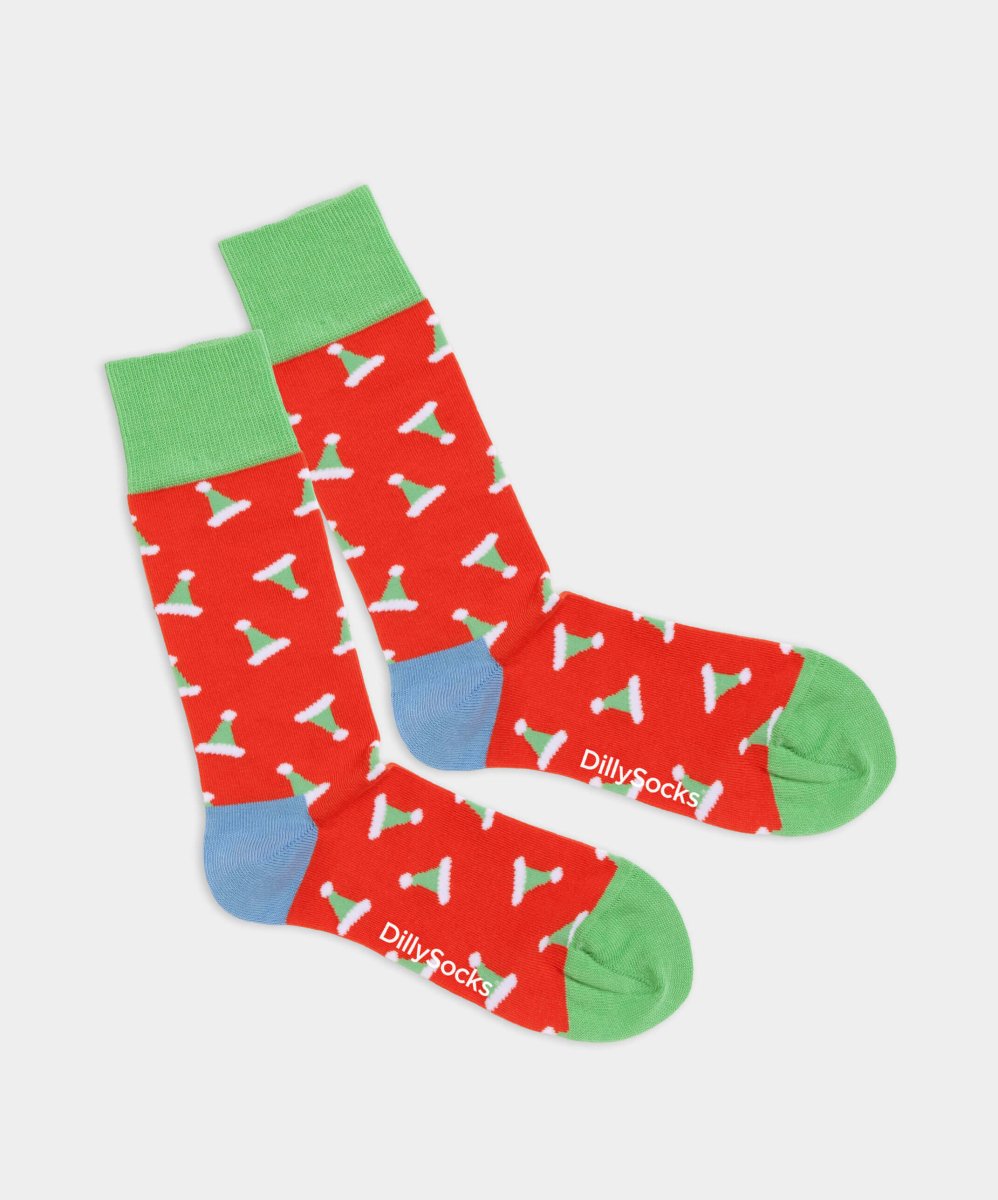 - Socken in Rot mit Weihnachten Motiv/Muster von DillySocks