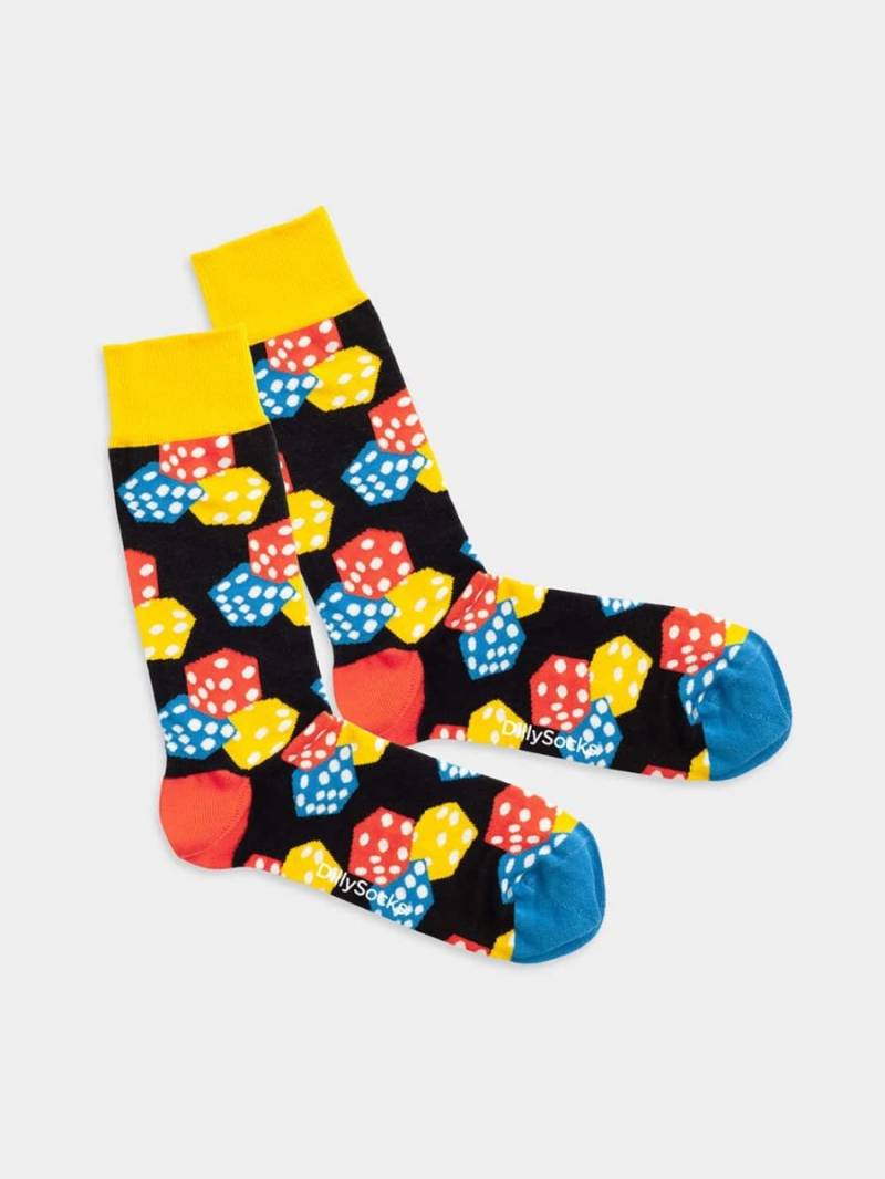 - Socken in Schwarz mit Party Motiv/Muster von DillySocks