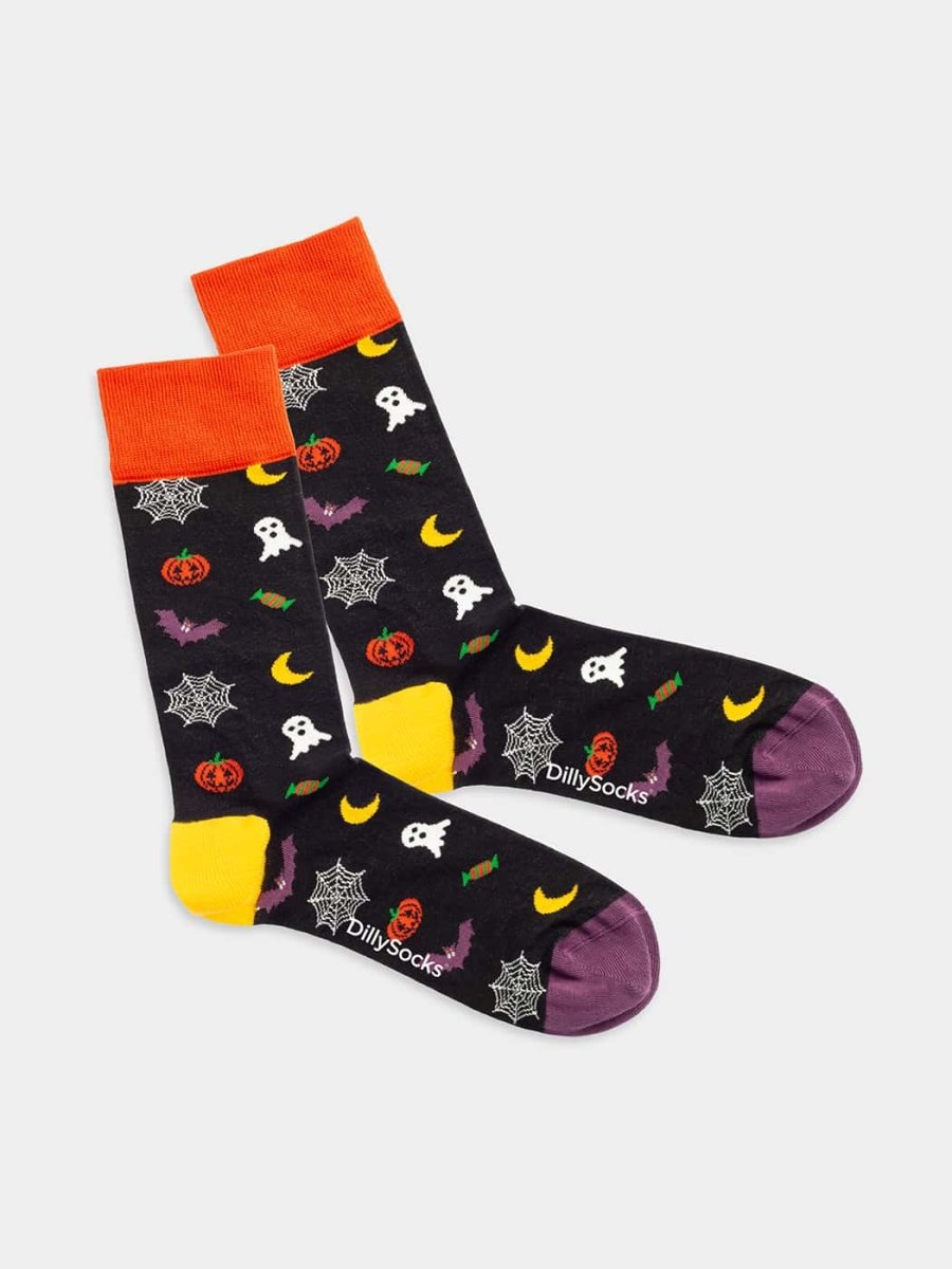 - Socken in Schwarz mit Tier Halloween Motiv/Muster von DillySocks