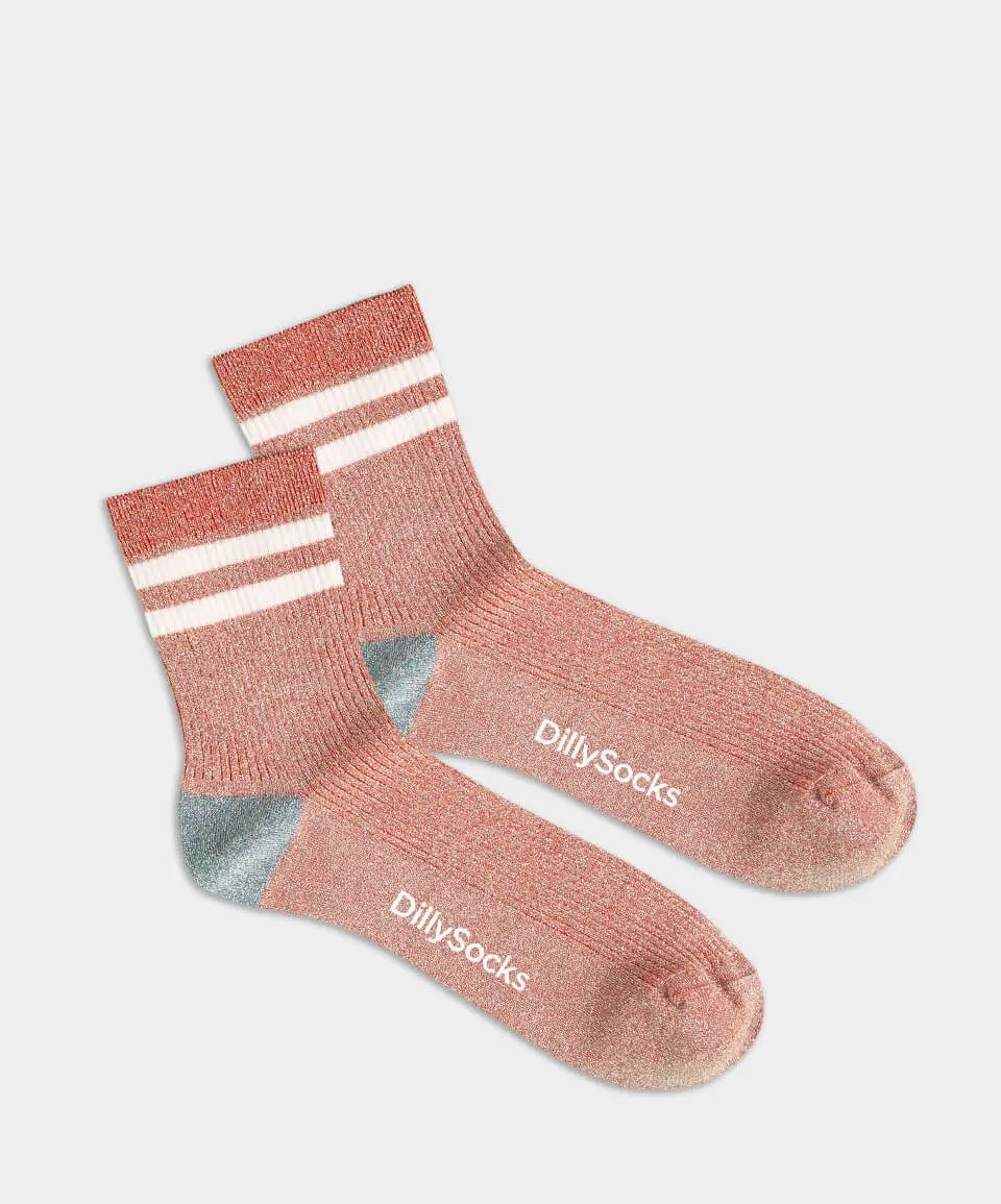 - Damensocken in Rot mit Motiv/Muster - Damensocken in Rot mit Motiv/Muster von DillySocks