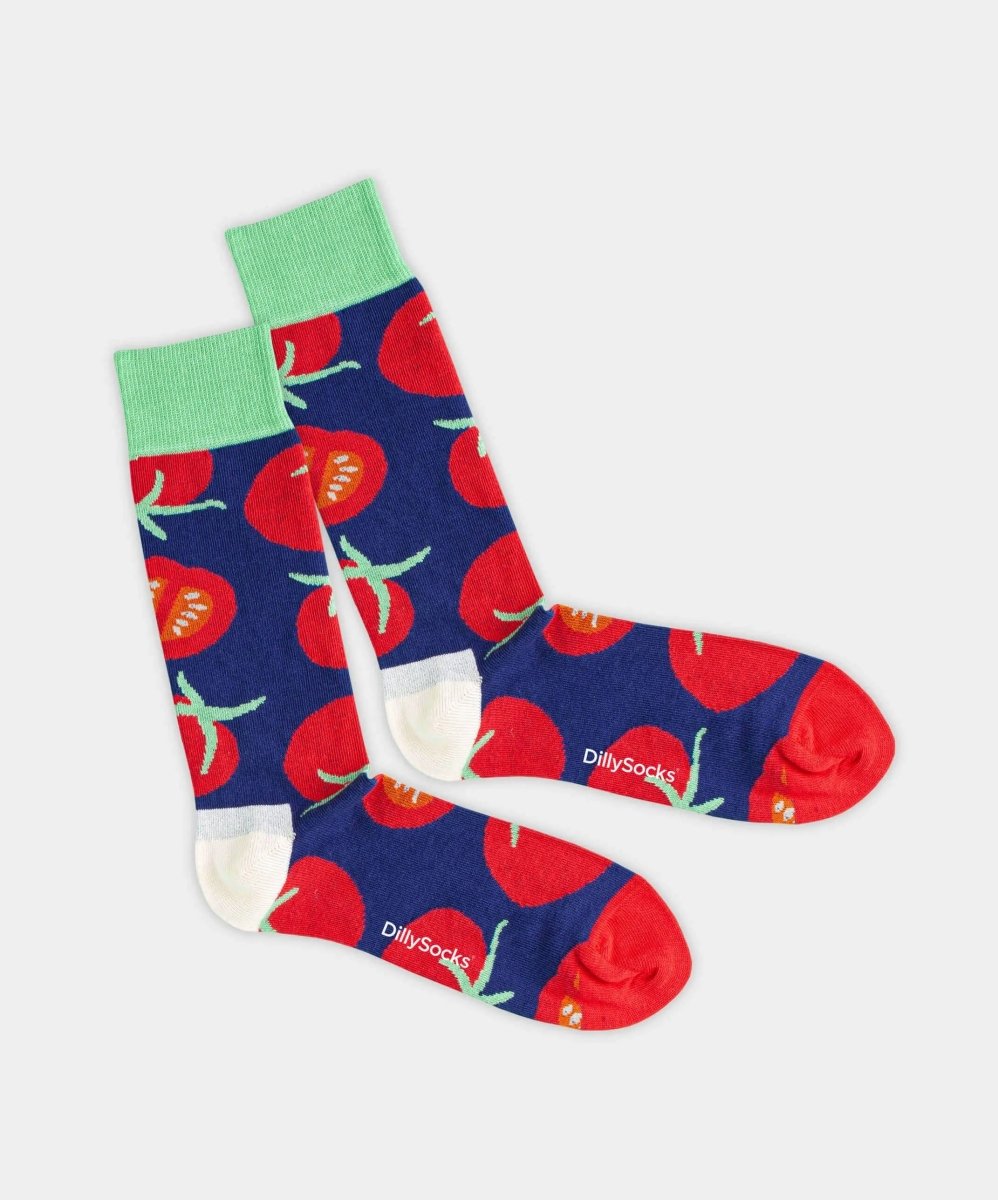 - Socken in Blau mit Essen Motiv/Muster - Socken in Blau mit Essen Motiv/Muster von DillySocks