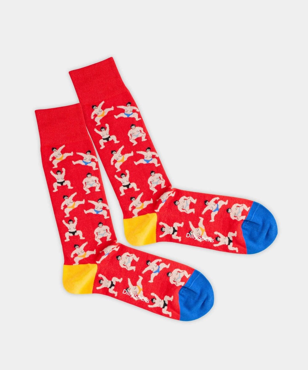 - Socken in Rot mit Sport Motiv/Muster - Socken in Rot mit Sport Motiv/Muster von DillySocks