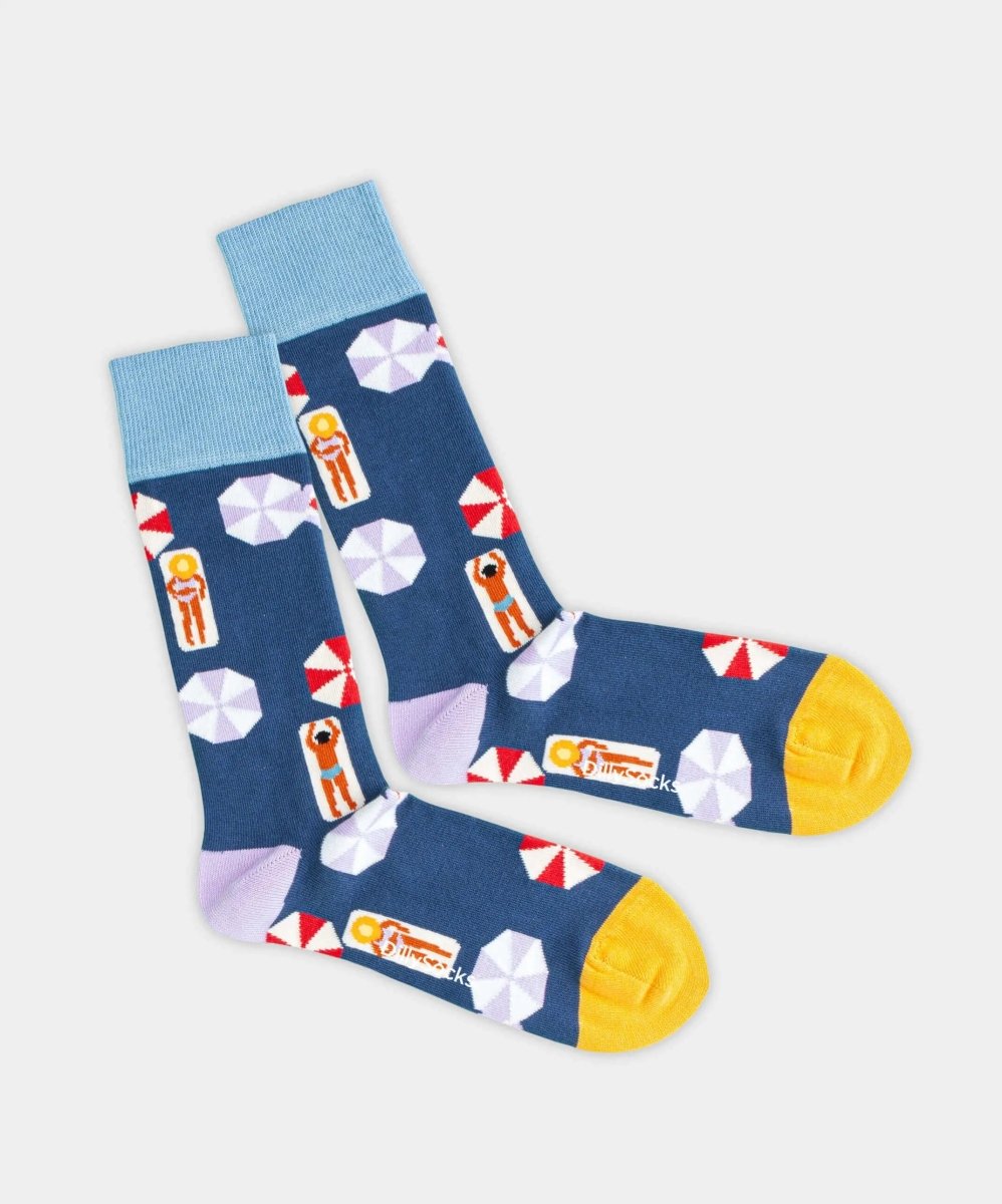 - Socken in Blau mit Ferien Motiv/Muster - Socken in Blau mit Ferien Motiv/Muster von DillySocks