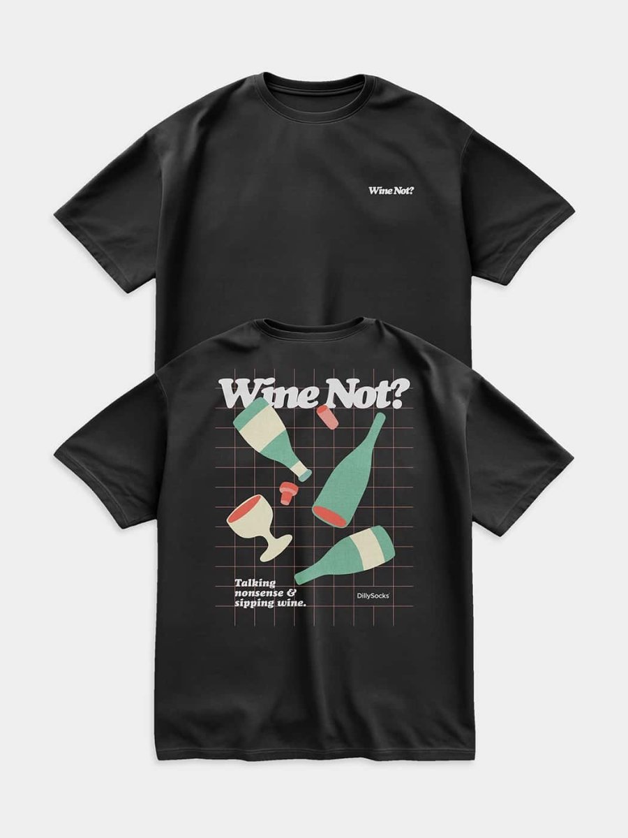 - T-Shirts in Schwarz mit Essen Schriftzug Motiv/Muster - T-Shirts in Schwarz mit Essen Schriftzug Motiv/Muster von DillySocks