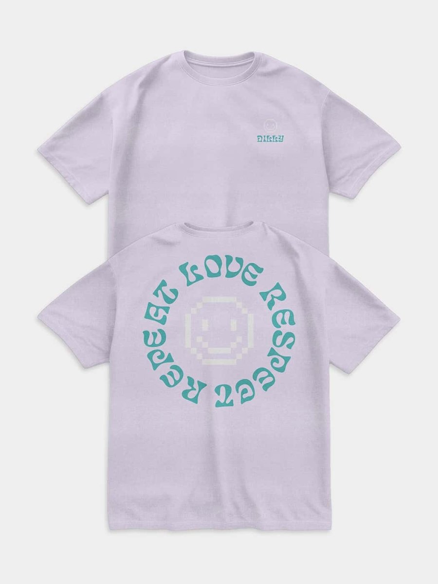 - T-Shirts in Violett mit Peace Schriftzug Motiv/Muster - T-Shirts in Violett mit Peace Schriftzug Motiv/Muster von DillySocks