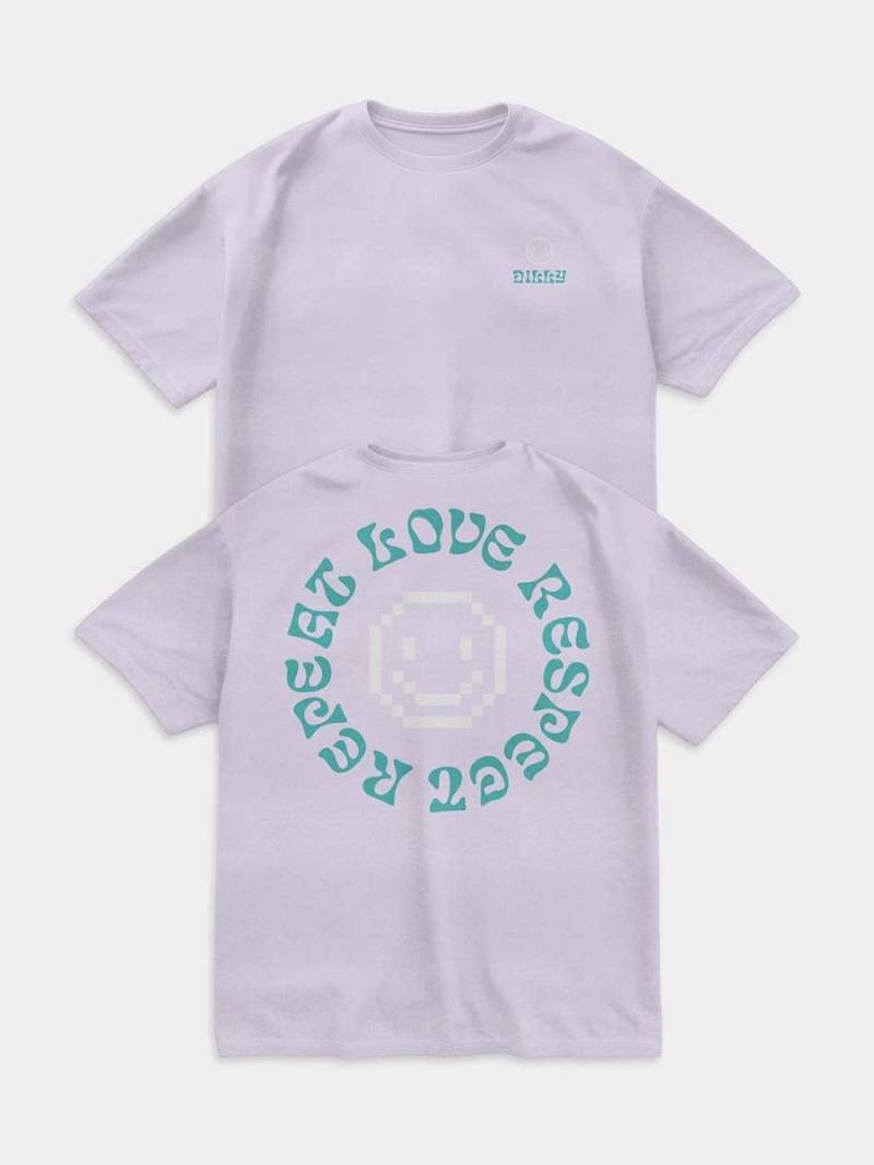 - T-Shirts in Violett mit Peace  Schriftzug Motiv/Muster von DillySocks