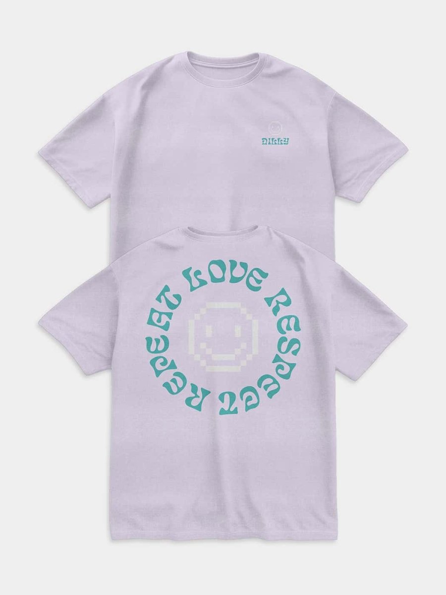 - T-Shirts in Violett mit Peace  Schriftzug Motiv/Muster von DillySocks