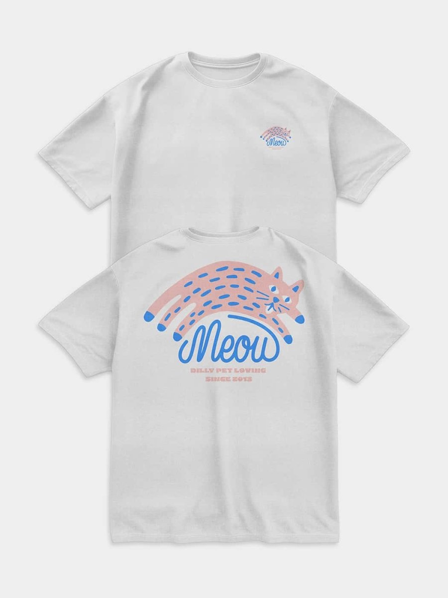 - T-Shirts in Weiss mit Tier Schriftzug Motiv/Muster - T-Shirts in Weiss mit Tier Schriftzug Motiv/Muster von DillySocks