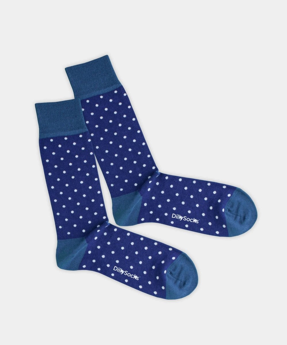 - Socken in Blau mit Punkte Motiv/Muster - Socken in Blau mit Punkte Motiv/Muster von DillySocks