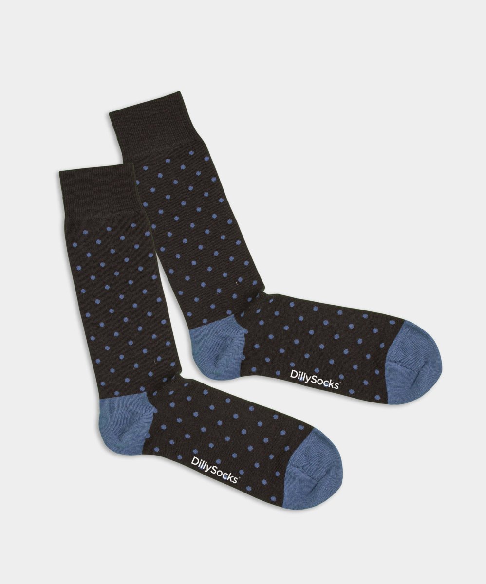 - Socken in Schwarz mit Punkte Motiv/Muster - Socken in Schwarz mit Punkte Motiv/Muster von DillySocks