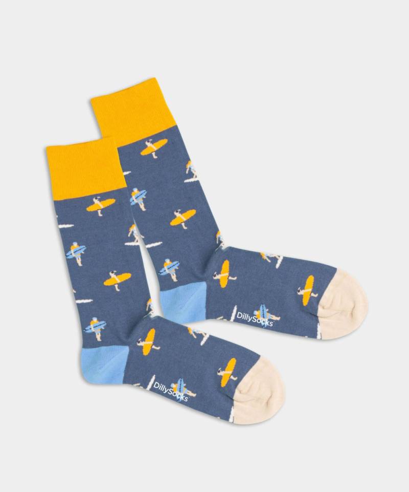 - Socken in Blau mit Sport Motiv/Muster von DillySocks