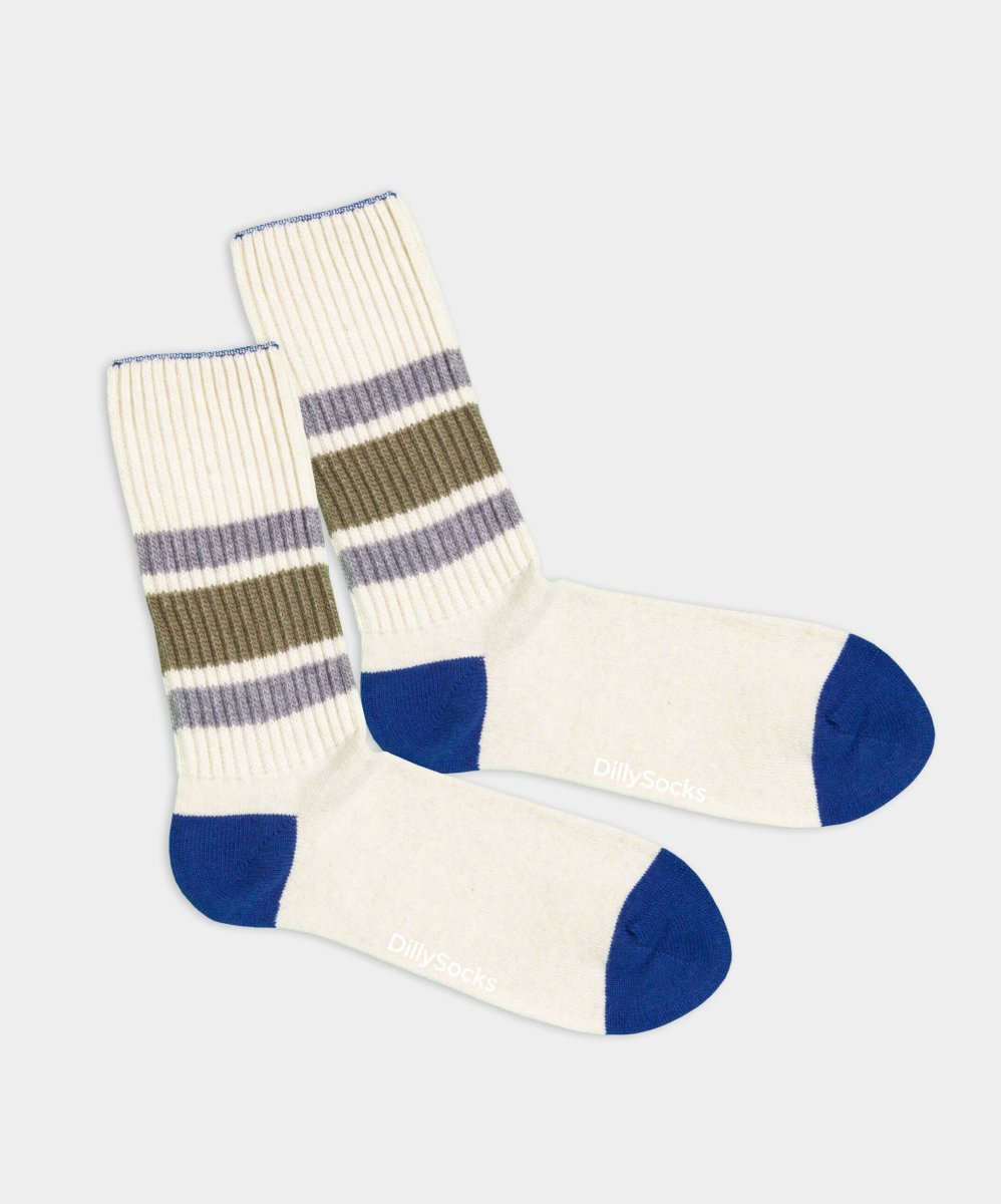 - Wollsocken in Weiss mit Nordisch Motiv/Muster von DillySocks