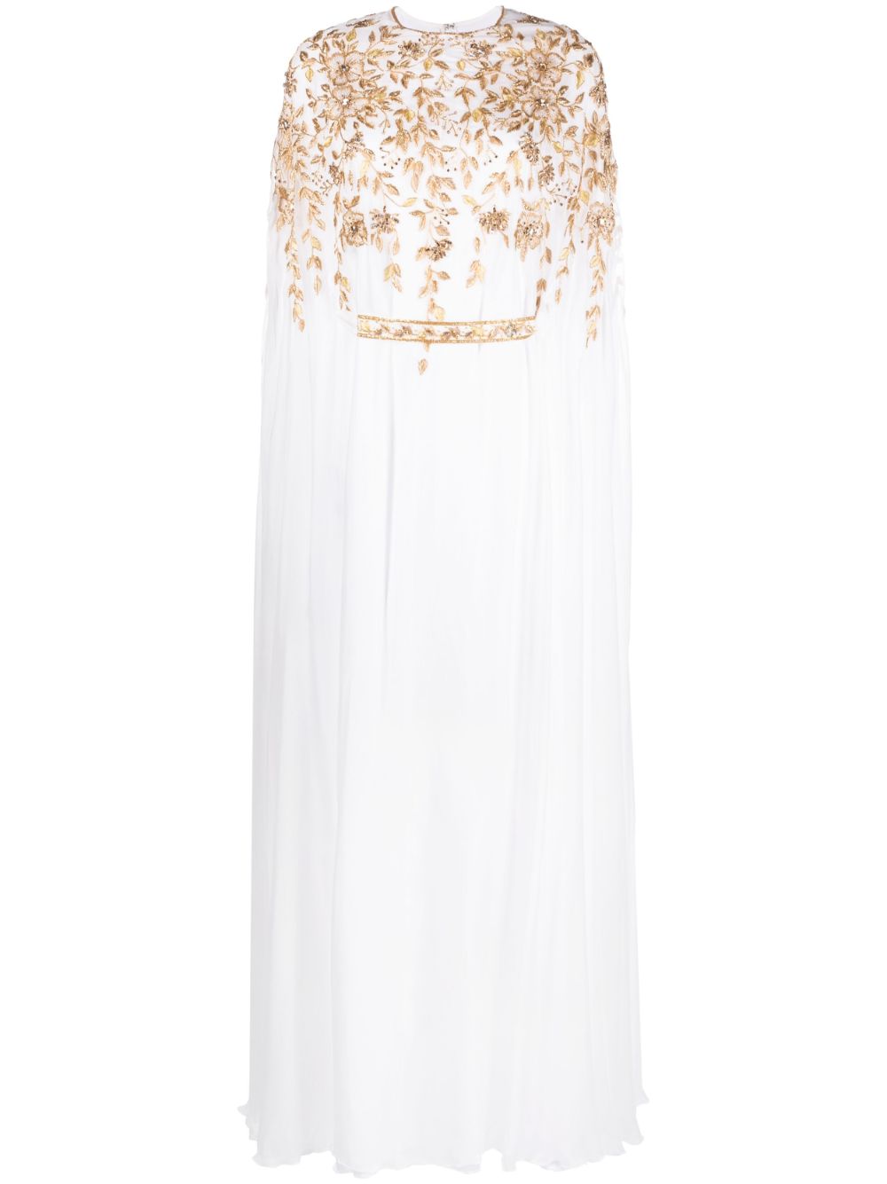 Dina Melwani crystal-embellished chifon dress - White von Dina Melwani