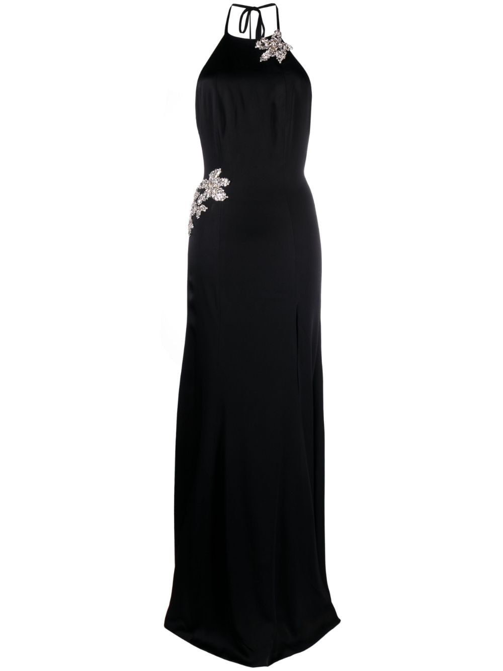 Dina Melwani crystal-embellished floor dress - Black von Dina Melwani