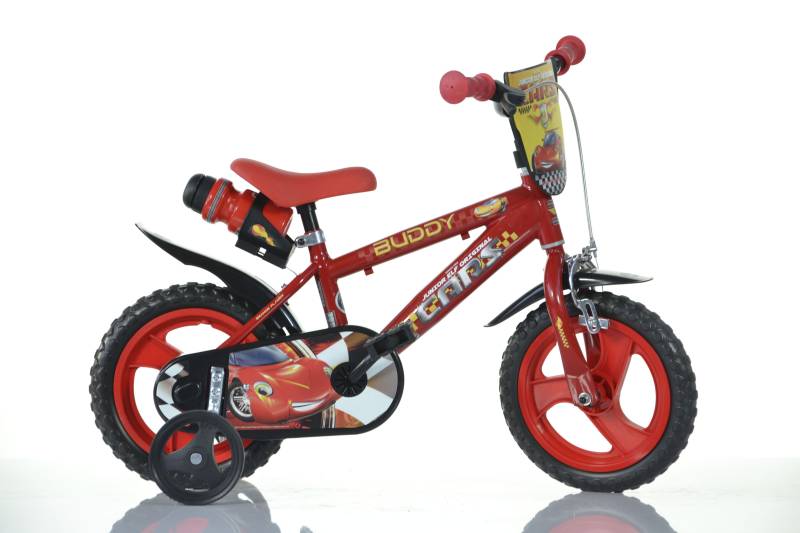 Dino Kinderfahrrad »Cars Buddy 12 Zoll«, 1 Gang, mit Stützrädern, Trinkflasche und Frontschild von Dino