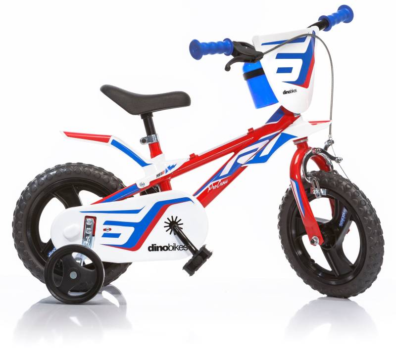 Dino Kinderfahrrad »Mountainbike 12 Zoll«, 1 Gang, mit Stützrädern, Frontschild und coolen Schutzblechen von Dino