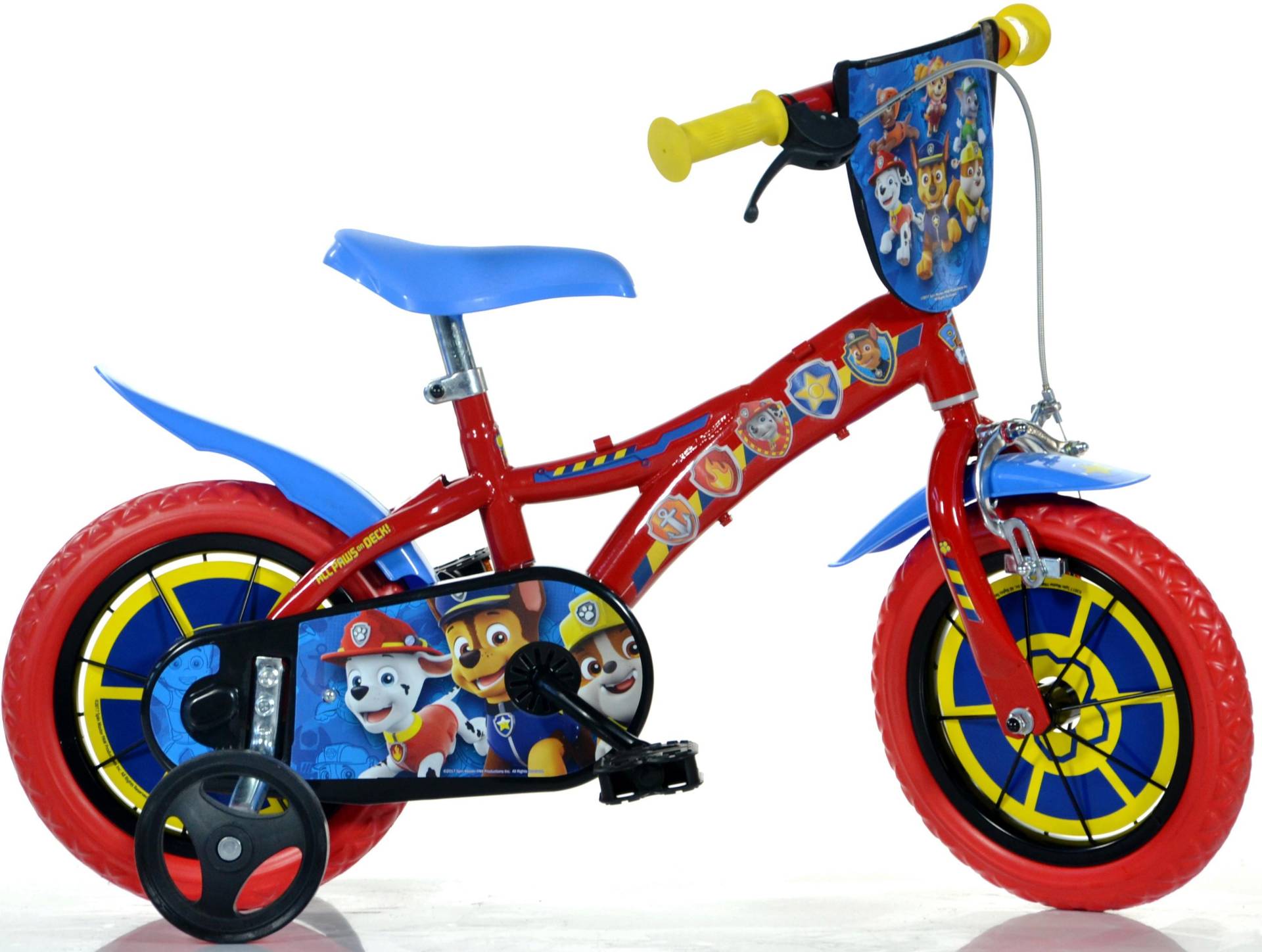 Dino Kinderfahrrad »Paw Patrol 12 Zoll«, 1 Gang, mit Stützrädern, Trinkflasche und Frontschild von Dino