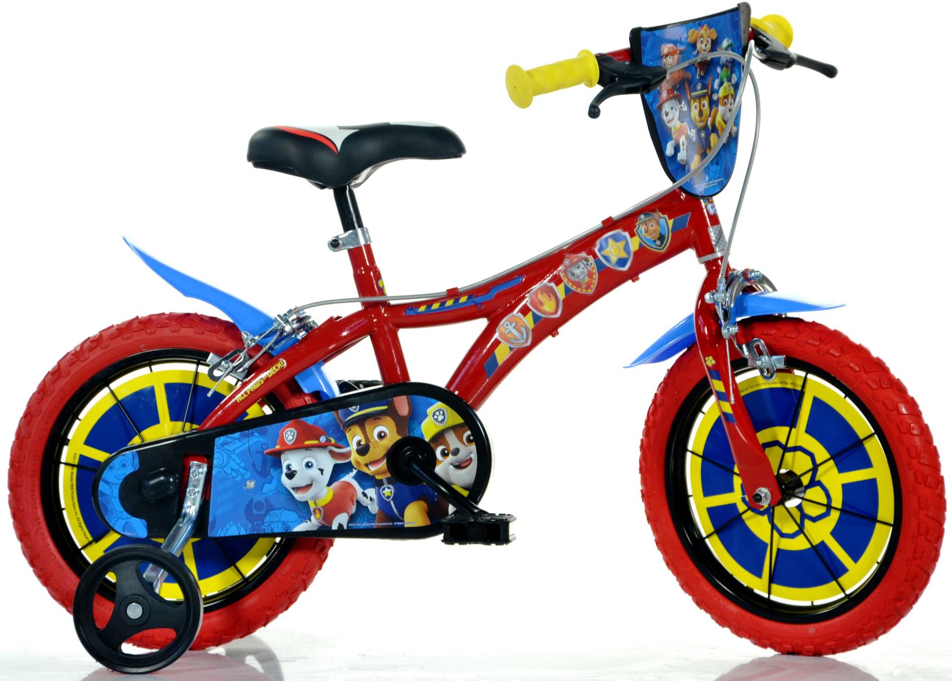 Dino Kinderfahrrad »Paw Patrol 14 Zoll«, 1 Gang, mit Stützrädern, Trinkflasche und Frontschild von Dino