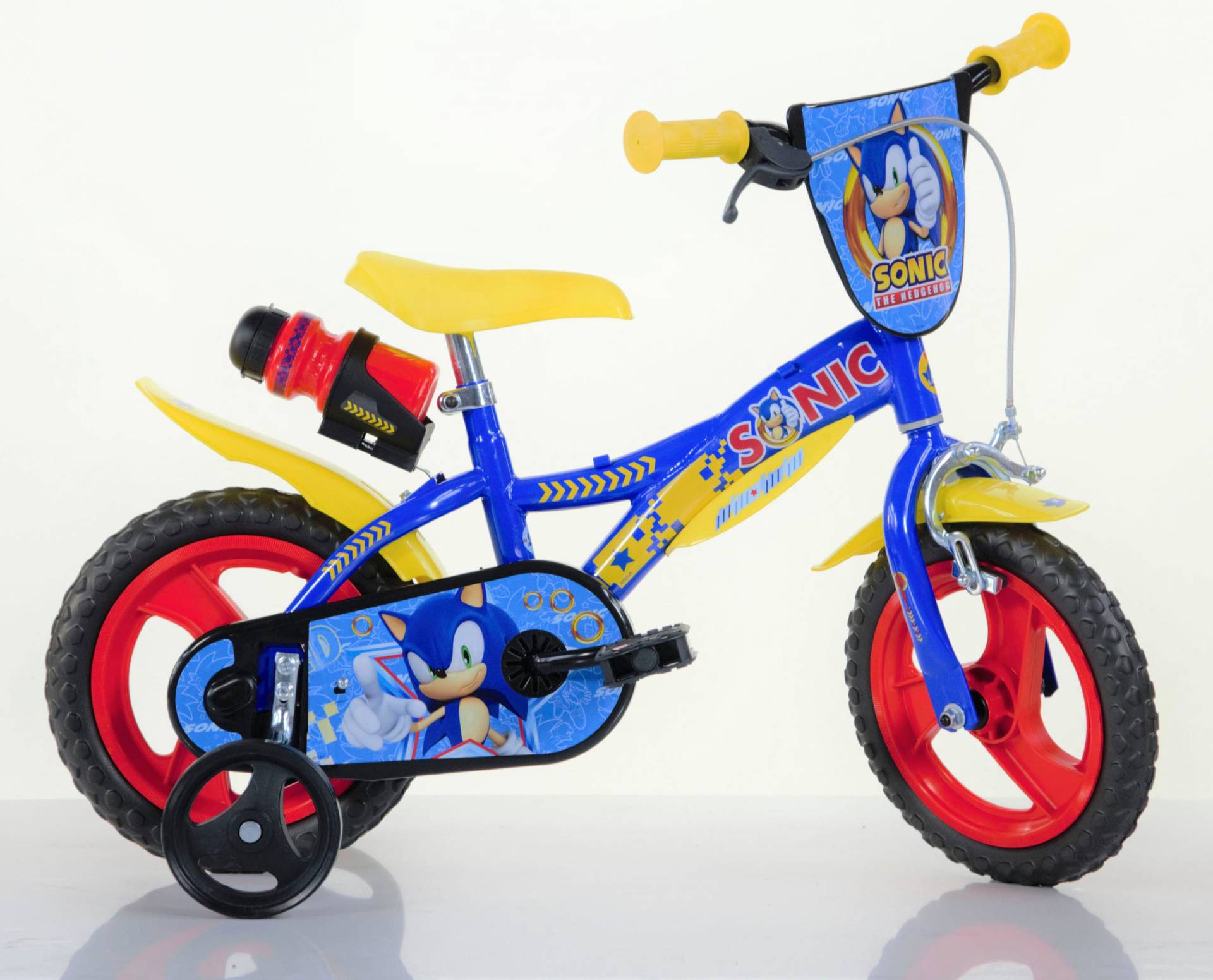 Dino Kinderfahrrad »Sonic 12 Zoll«, 1 Gang, mit Stützrädern, Trinkflasche und Frontschild von Dino