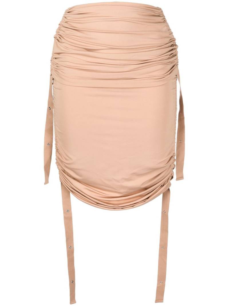 Dion Lee Doric ruched midi skirt - Brown von Dion Lee