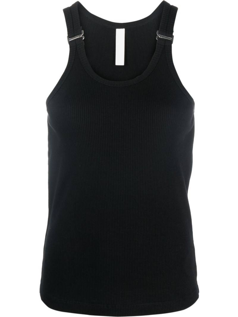 Dion Lee E-Hook ribbed scoop-neck tank top - Black von Dion Lee