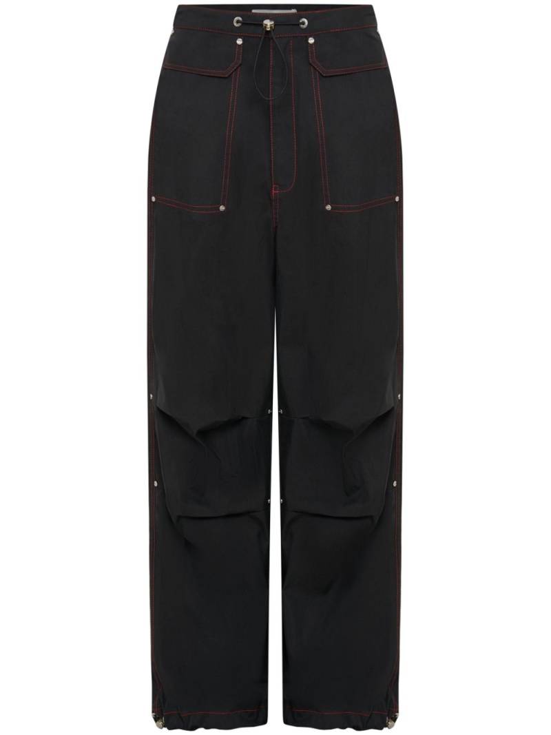 Dion Lee Hongbao contrast-stitching wide-leg trousers - Black von Dion Lee