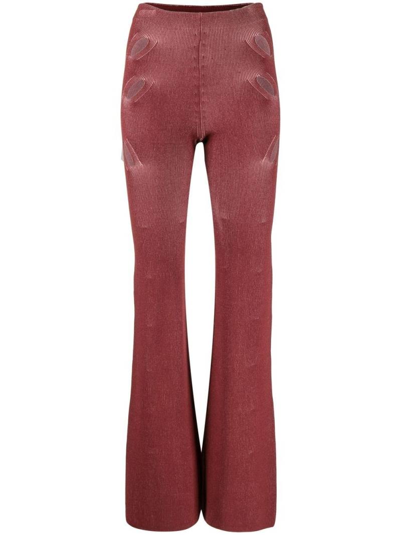 Dion Lee Lock slit-detail trousers - Red von Dion Lee