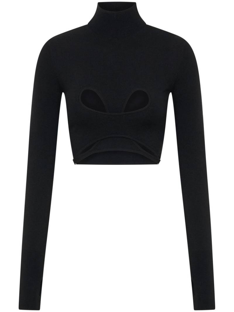 Dion Lee Mobius Loop cropped top - Black von Dion Lee