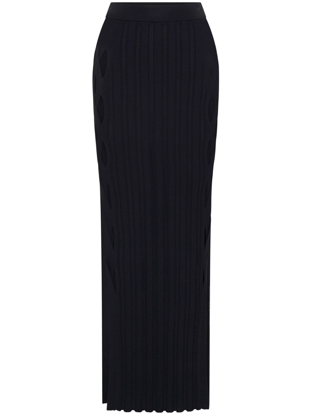 Dion Lee Snakeskin ribbed-knit skirt - Black von Dion Lee