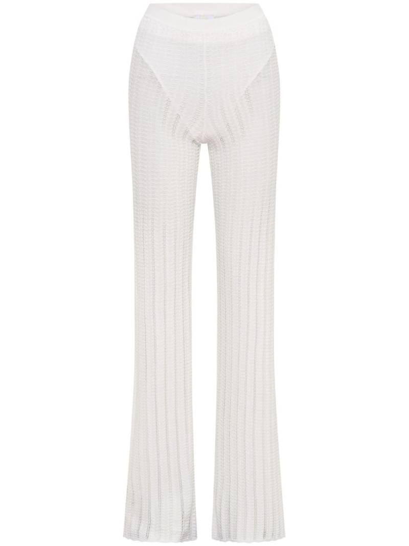 Dion Lee Snakeskin semi-sheer trousers - White von Dion Lee