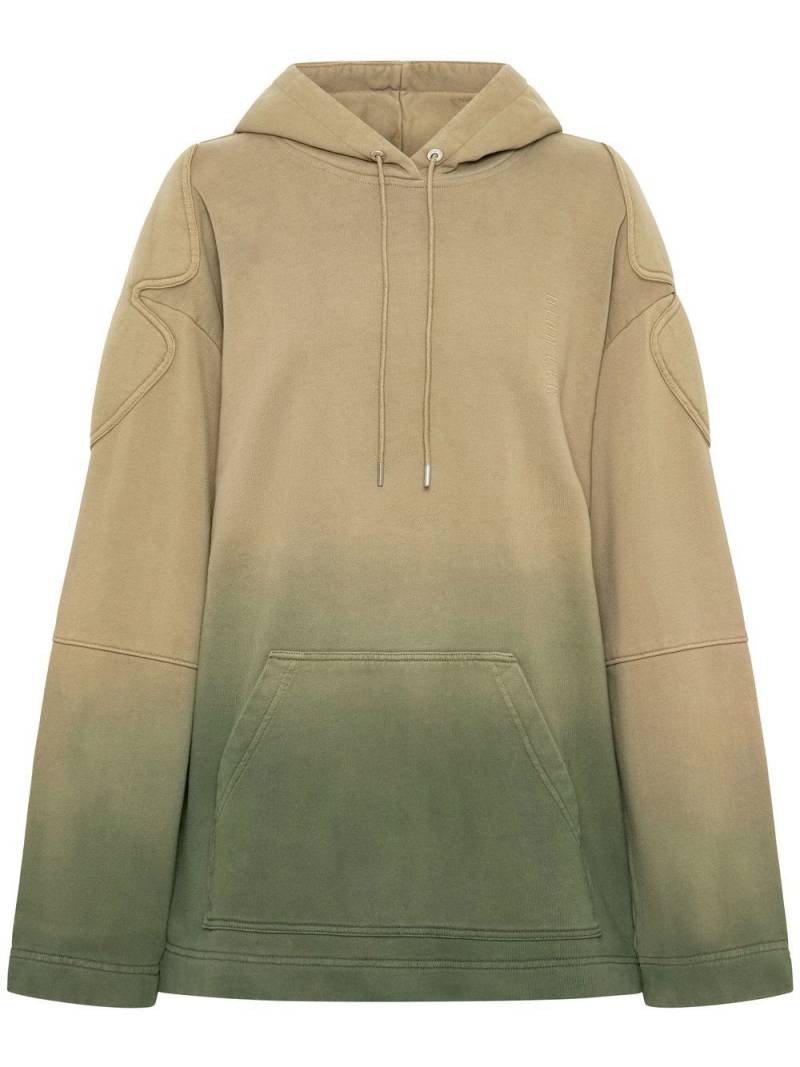 Dion Lee Sunfade ombré padded hoodie - Green von Dion Lee