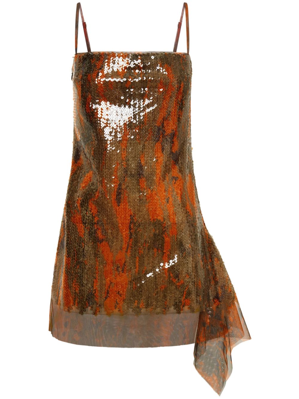 Dion Lee Vertical Horizon sequin-embellished mini dress - Brown von Dion Lee